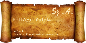 Szilágyi Aminta névjegykártya